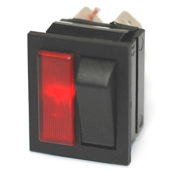 OFF-ON  ROCKER SWITCH WITH ADJACENT RED INDICATOR LIGHT--12 VOLT  16 AMP