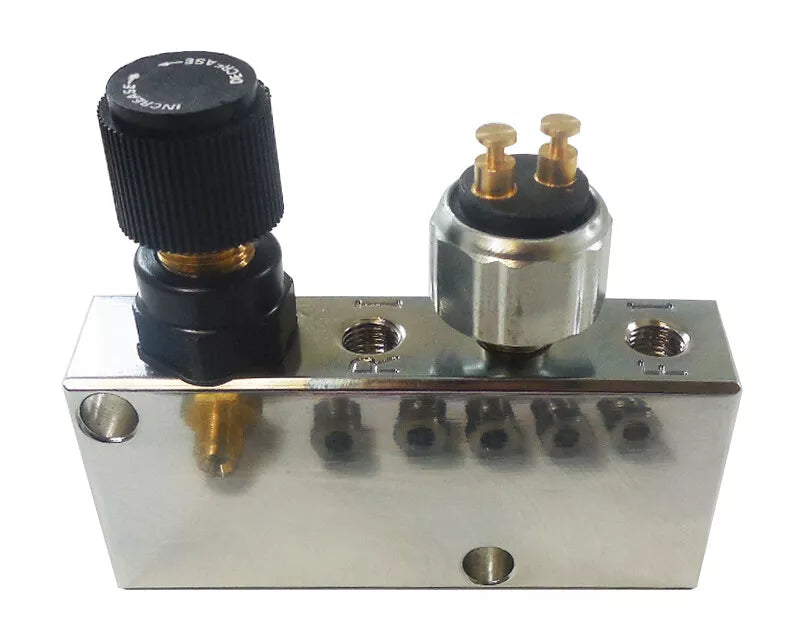 Racing Power R4515 Alum Adjustable Brake Proportioning Valve and Built-In Distribution Block