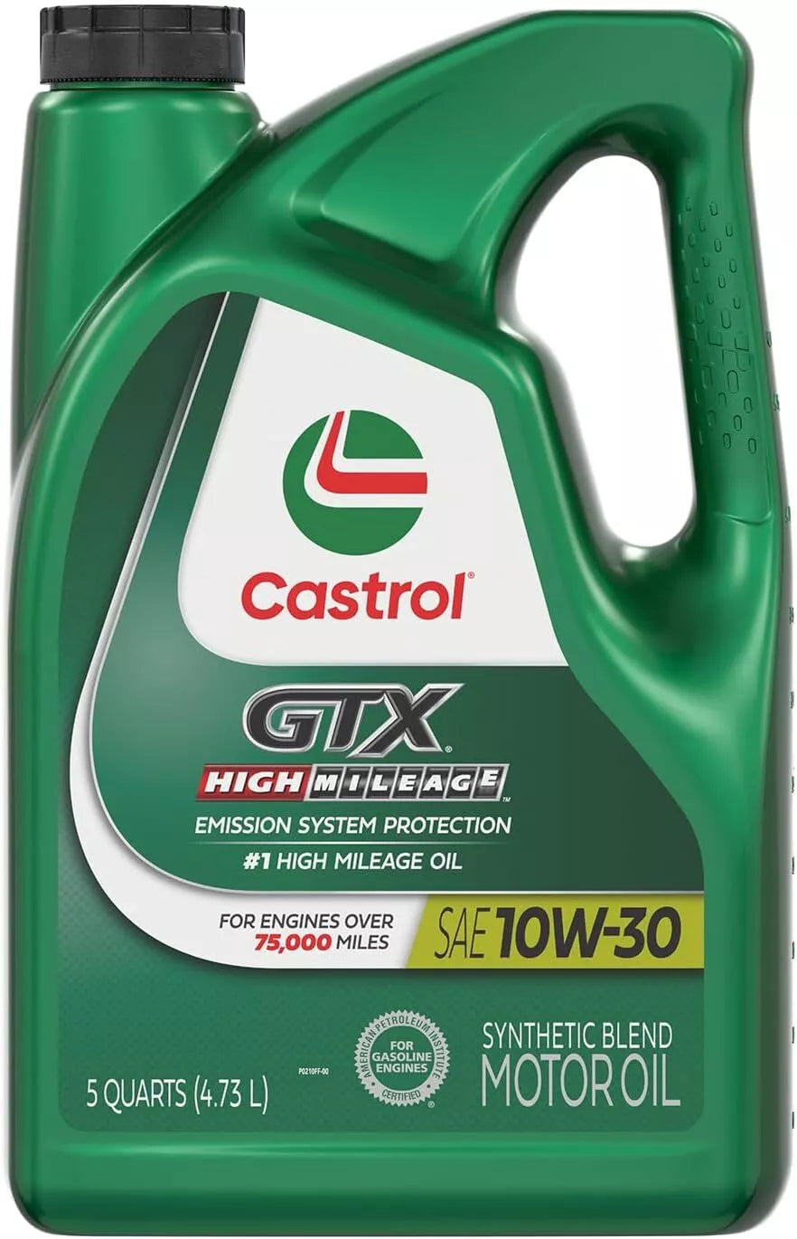 Castrol OIL 10W30 GTX HIGH MILEAGE SYNTHETIC BLEND 5 QT23110