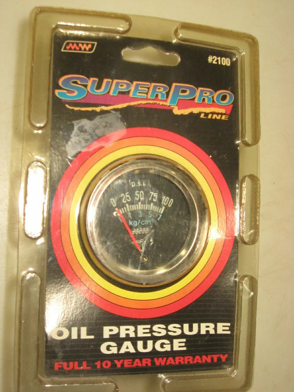 NEW OIL PRESSURE GAUGE, SuperPro Make Waves part # 2100