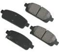 Akebono Brake Pad Set, grey (ACT1468)