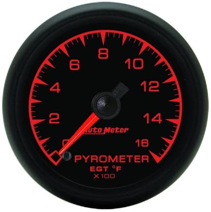 Auto Meter 5944 ES 2-1/16" 0-1600 F Full Sweep Electric Pyrometer E.G.T. (Exhaust Gas Temperature)