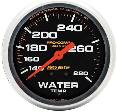 AUTO METER 5431 Pro-Comp 2-5/8" Mechanical Water Temperature Gauge (140-280 Degree F, 66.7mm)