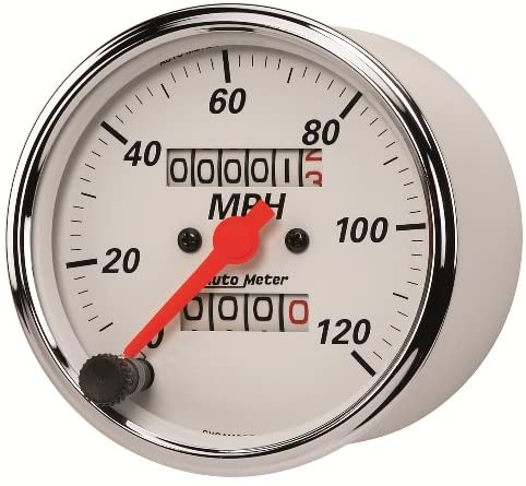 AUTO METER 1396 Arctic White Mechanical Speedometer, 3.125 in.