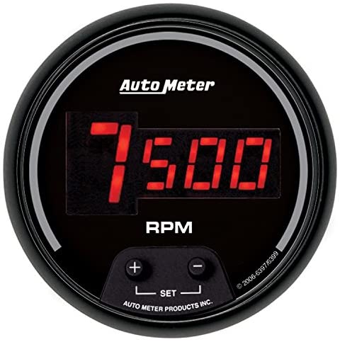 Auto Meter 6397 Sport Comp Digital 3-3/8" 10000 RPM Digital In-Dash Tachometer, Regular