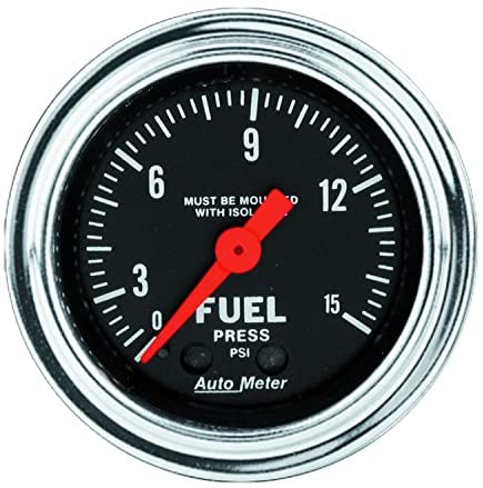 AUTO METER 2413 Traditional Chrome Mechanical Fuel Pressure Gauge