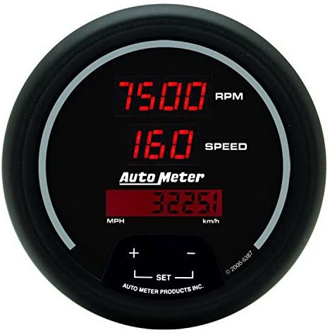 AUTO METER 6387 Sport Comp Digital 3-3/8" 8000 RPM / 160 MPH Digital Tachometer/Speedometer Combo