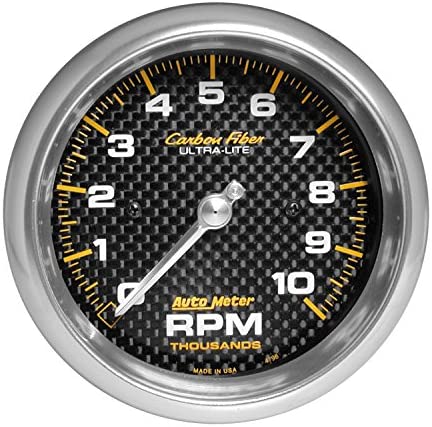 Auto Meter 4798 Carbon Fiber Electric In-Dash Tachometer