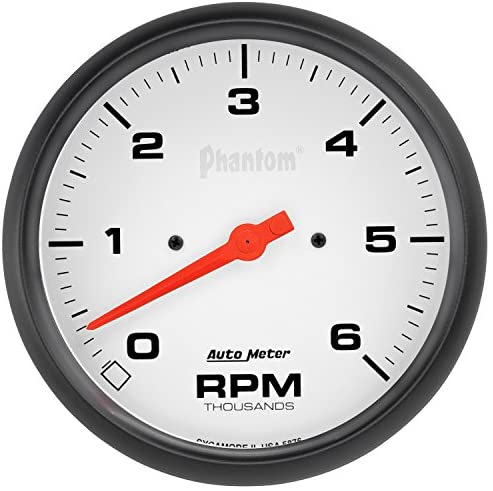 AutoMeter 5876 Gauge, Tachometer, 5", 6K Rpm, In-Dash, Phantom