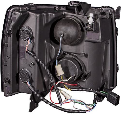 AnzoUSA (111281) CHEVY SILVERADO 1500 07-13 / 2500HD/3500HD 07-14 PROJECTOR HEADLIGHTS U-BAR BLACK CLEAR