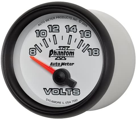 AUTO METER 7592 Phantom II Voltmeter, 2.3125 in.