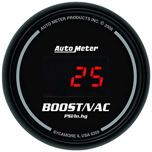 Auto Meter 6359 Sport Comp Digital 2-1/16" 30 In Hg.-Vac./30 PSI Digital Vacuum/Boost Gauge