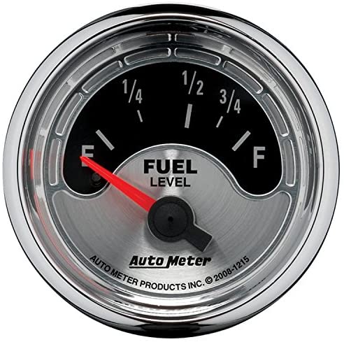 Auto Meter 1215 American Muscle 2-1/16" Short Sweep Electric Fuel Level Gauge for Ford and Chrysler