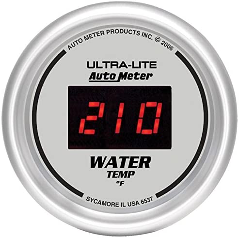 Auto Meter 6537 Ultra-Lite Digital 2-1/16" 0-300 Degree F Digital Water Temperature Gauge