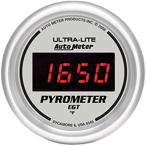 AUTO METER 6545 Ultra-Lite Digital Pyrometer Gauge, 2.3125 in.