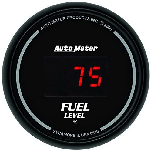 Auto Meter 6310 Sport Comp Digital Black 2-1/16" Programmable Gauge with presets Fuel Level