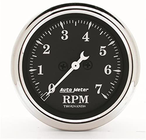 AUTO METER 1797 Old TYME Black Electric Tachometer, 2.3125 in.