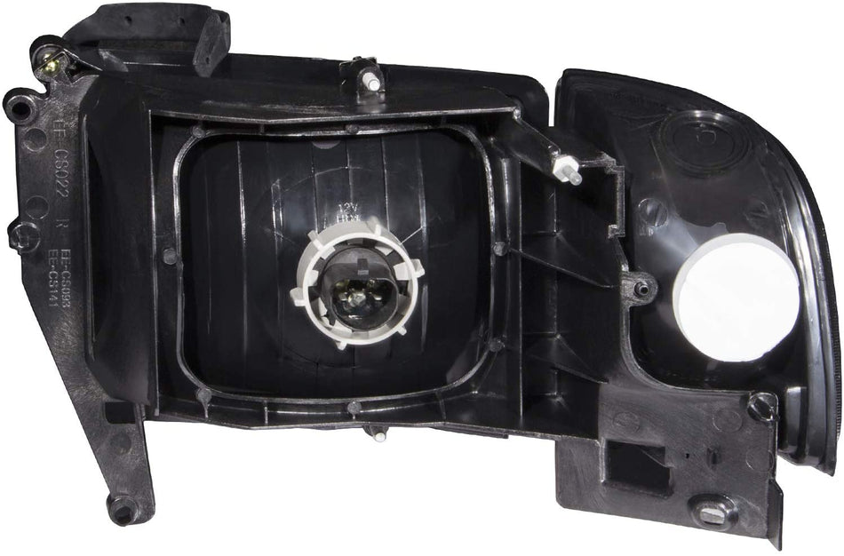 ANZO USA 111067 Dodge Ram Crystal Black with Corner Headlight Assembly - (Sold in Pairs)