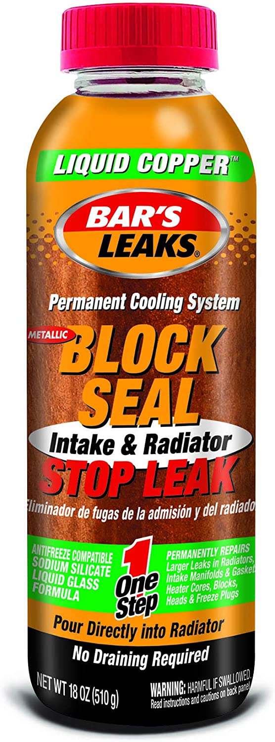 Bar's Leaks 1109 Block Seal Liquid Copper Intake and Radiator Stop Leak - 18 oz.